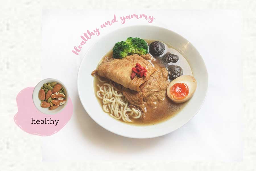 精緻豆皮素湯麵